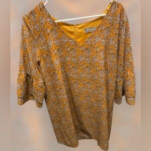 Belongsci Mustard Floral Sundress